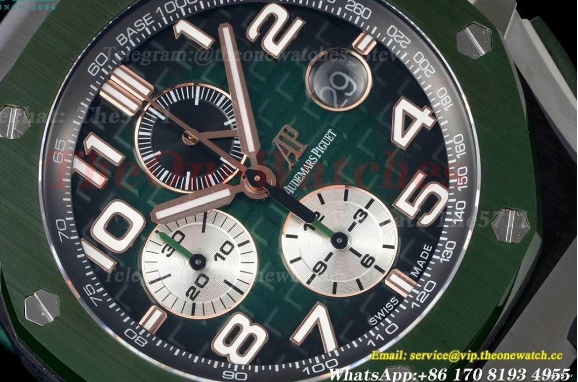 Ceramic Green A3126 2020 44mm Royal Offshore Oak RSF Dial RU 0411